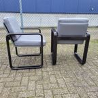 Set Van 2 - Burkhart Vogtherr Voor Rosenthal- Hombre Arm Chair ( Zwart ) thumbnail 9