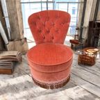 Vintage Roze Fauteuil/ Éénzit / Clubzetel thumbnail 3