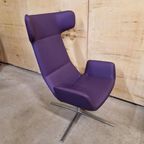 Stijlvolle Strakke Lexi Lounge Paarse Draaifauteuil thumbnail 6