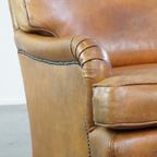 Unieke En Zeer Comfortabele Schapenleren Design Fauteuil/ Armchair Met Een Diepe Zit thumbnail 10