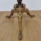 Vintage Messing Rococo Staande Kapstok Hollywood Regency Hall Tree 9 thumbnail 9