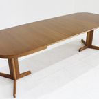 Vintage Deense Grote Ovalen Uitschuifbare Eettafel Xxl thumbnail 4