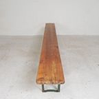 Klapbank, Bank Inklapbaar Voor Terras, 220 Cm Lang, Jaren 60 thumbnail 2
