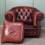 Exclusieve Chesterfield Clubfauteuil Uit 1970 thumbnail 6