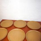 Set Of 6 Grès Light And Speckled * Village Stoneware Dinner Plates thumbnail 8