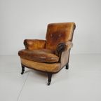 Klassieke Engelse Leren Stoel 1912 thumbnail 14