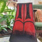 Fat Lava Fatlava Germany Vaas Vaasje Rood Bruin Vintage thumbnail 12