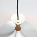 Deense Vintage Hanglamp Aluminium Blauw Glas thumbnail 7