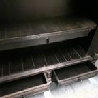 Antieke Kast Zwarte Kast Boekenkast Broodkast Wandkast Tv thumbnail 6