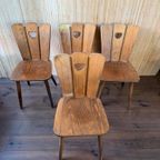 4X Franse Brutalist Stoelen thumbnail 7