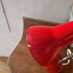 Rood Klein Vintage Frans Bureau Lampje. thumbnail 5