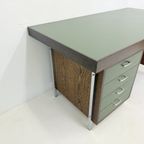 Vintage Desk Wegné Wood With Green Formica Top , 1970S thumbnail 3