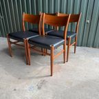 4 Pastoe Teak Skai Eetkamerstoelen Sa10 Cees Braakman thumbnail 4