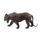 Mid Century Lederen Panter Beeld Papier Mache Verzamelitem thumbnail 4