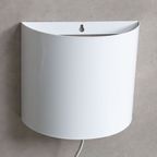 Vintage Halfronde Wandlamp - Wit Metaal thumbnail 6