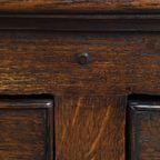 Prachtige Antieke Engelse Double Based Side Table/ Dressoir Van Eikenhout thumbnail 12