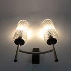 Wandlamp - 2 Armen - Italie - Luxury - Messing - Metaal - Glas - 50'S thumbnail 3