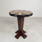 Art Deco Stijl Tafel Met Verschillende Soorten Ingelegd Hout thumbnail 9