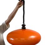 Vintage Oranje Ufo Luster / Hanglamp Jaren 70 thumbnail 2