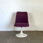 6 X Saarinen Tulip Stoel Paars Ontworpen Door Walter Knoll. thumbnail 5