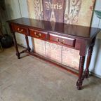 Klassieke Engelse Sidetable, Wandconsole. Haltafel Afm. 142x36cm En 77cm Hoog. thumbnail 3