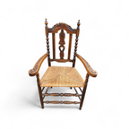 8 ( 2 X Armrest ) X Ornate Wood / Bobbin / Wicker Dining Chair / Studded Chairs thumbnail 10