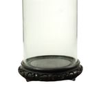 Grote Antieke Stolp Globe Mondgeblazen Aziatische Houten Basis thumbnail 6
