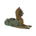 Grote Tempelleeuw Verguld Brons Beeld Thailand Foo Dog 27cm thumbnail 4