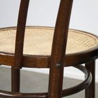 Gecombineerde Set Van 4 Originele Antieke Thonet Bistro Stoelen Voorzien Van Nieuwe Zittingen thumbnail 15