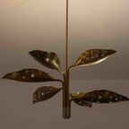 Zeldzame Mid-century "leaf" Luster Van Angelo Lelii Voor Arredoluce, 1970 thumbnail 8