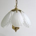 Vintage Hanglamp - Messing, Glas, Hollywood Regency, Jaren '70 | 01236 thumbnail 13