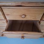 Vintage Grenen Apothekerskastje Toonbank Commode. thumbnail 5
