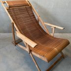 Vintage ‘Chaise Longue’ Bamboe – Japandi thumbnail 5