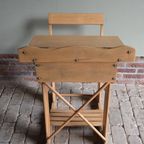 Prachtige Vintage Kinder Schoolbank Secretaire, Bureau, Buro thumbnail 8