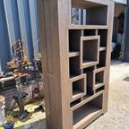 Vintage Boekenkast, Wandmeubel Afm. 100x45cm En 220cm Hoog. thumbnail 4