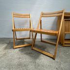 6x Vintage, Midcentury (beuken) Houten Klapstoel thumbnail 4