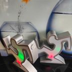Set Osvaldo Cavandoli Keith Haring La Linea Lampen Grijs thumbnail 9