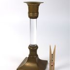 Vintage Messing Kandelaar Glas thumbnail 3