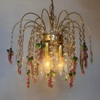 Set Van 2 Murano Druiven Kroonluchters Hanglampen Vintage thumbnail 5