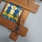 Art Nouveau Wall Coat Rack With Tiles thumbnail 10