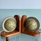 2X Vintage Boekensteunen Wereldbol Globe thumbnail 6