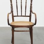Leuke Originele Vintage Thonet Bistro Design Stoel Met Armleuningen thumbnail 14