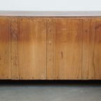 Groot Antiek Eikenhouten Dressoir/ Ladekast/ Commode, Balie Of Presenteer Kast thumbnail 6