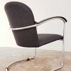 Vintage Bauhaus Armchair By W.H. Gispen For Gispen, 1930S | Re-Upholstered thumbnail 11