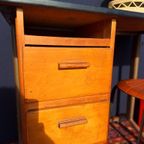 Vintage Bureau, Leraren Lessenaar, Desk, Formica Blad thumbnail 6