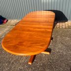 Vintage Eettafel Teak Uitschuifbaar Deens Massief thumbnail 10