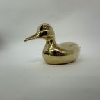 Mid Century Brass Duck Sculpture 1970’S thumbnail 10