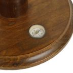 Vintage Wereldbol Globe Met Kompas Op Eiken Basis Jaren 40 thumbnail 6