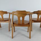 Set Van Vier Brutalistische Stoelen Met Armleuningen thumbnail 10