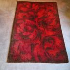 Vintage Vloerkleed Bruin Rood Jaren 70 Kleed thumbnail 4